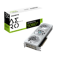 GIGABYTE GeForce RTX 5060 Ti AERO OC 16G Grafikkarte – 16 GB GDDR7, 128 Bit, PCI-E 5.0, 2647MHz Kernfrequenz, 3 x DisplayPort, 1 x HDMI, GV-N506TAERO OC-16GD