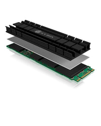ICY BOX IB-M2HS-701, Kühlkörperset für M.2 2280 SSD, für PC/PS5, Aluminium, 5 mm dick