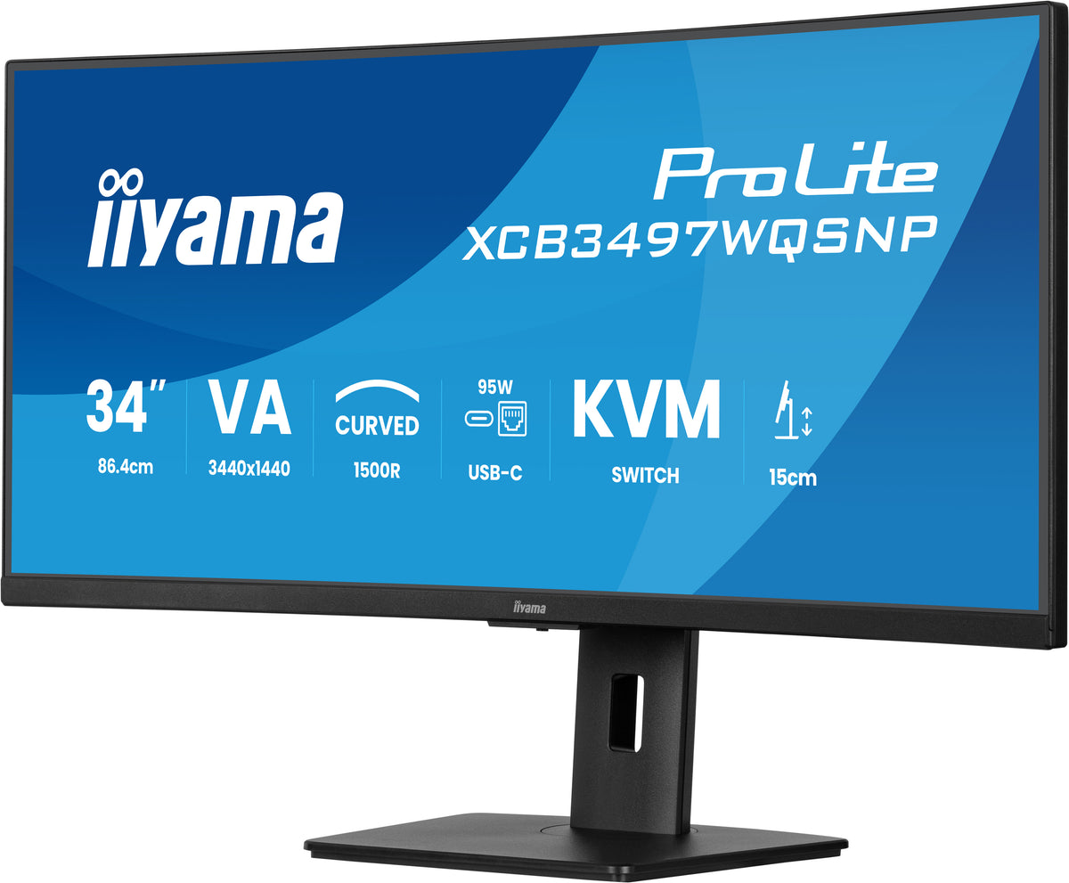 iiyama ProLite XCB3497WQSNP-B1 Computerbildschirm 86,4 cm (34") 3440 x 1440 Pixel UltraWide Quad HD LED Schwarz