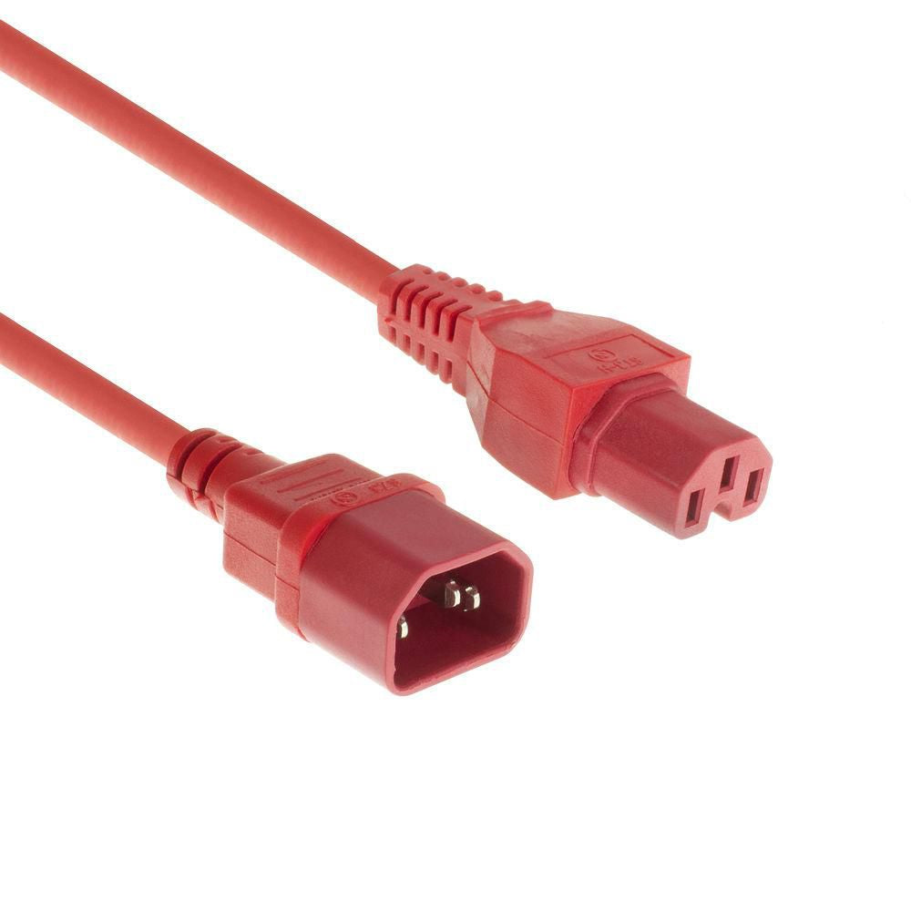 Microconnect PE1415R18 Stromkabel Rot 1,8 m C14-Koppler C15-Koppler