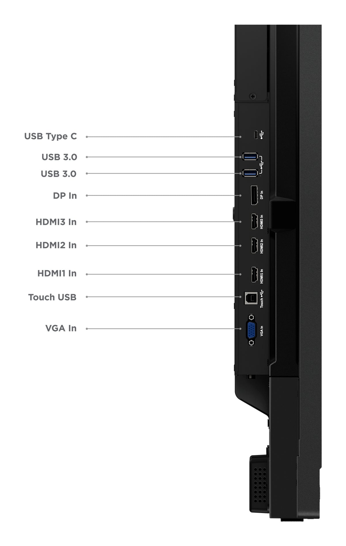 Lenovo ThinkVision T65 Computerbildschirm 165,1 cm (65") 3840 x 2160 Pixel 4K Ultra HD LED Touchscreen Schwarz