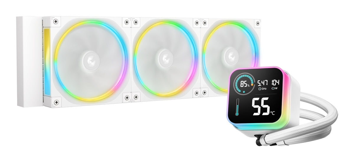 DeepCool LQ360 ULTRA ARGB Prozessor Flüssigkeitskühlung 12 cm Weiß