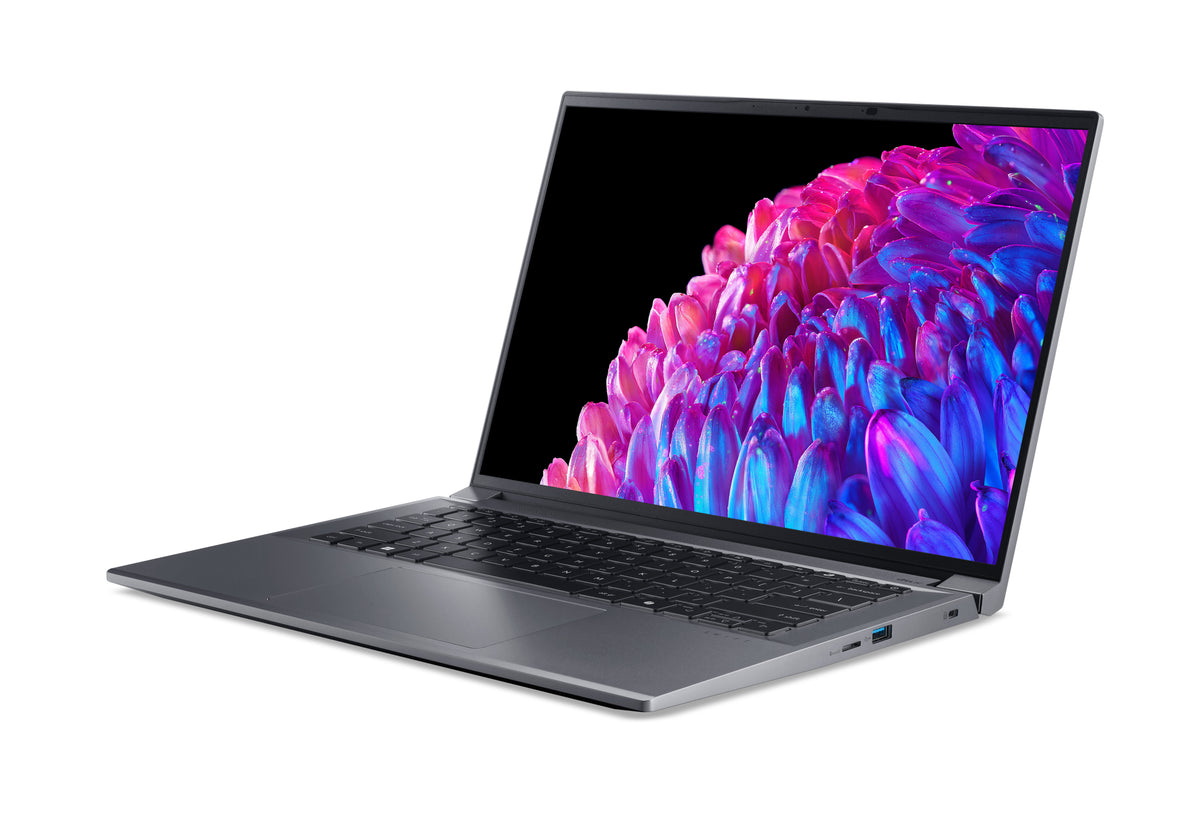 Acer Swift SFX14-72G-57B5 Intel Core Ultra 5 125H Laptop 36,8 cm (14.5") 2.8K 32 GB LPDDR5-SDRAM 1 TB SSD NVIDIA GeForce RTX 4050 Wi-Fi 6 (802.11ax) Windows 11 Pro Grau