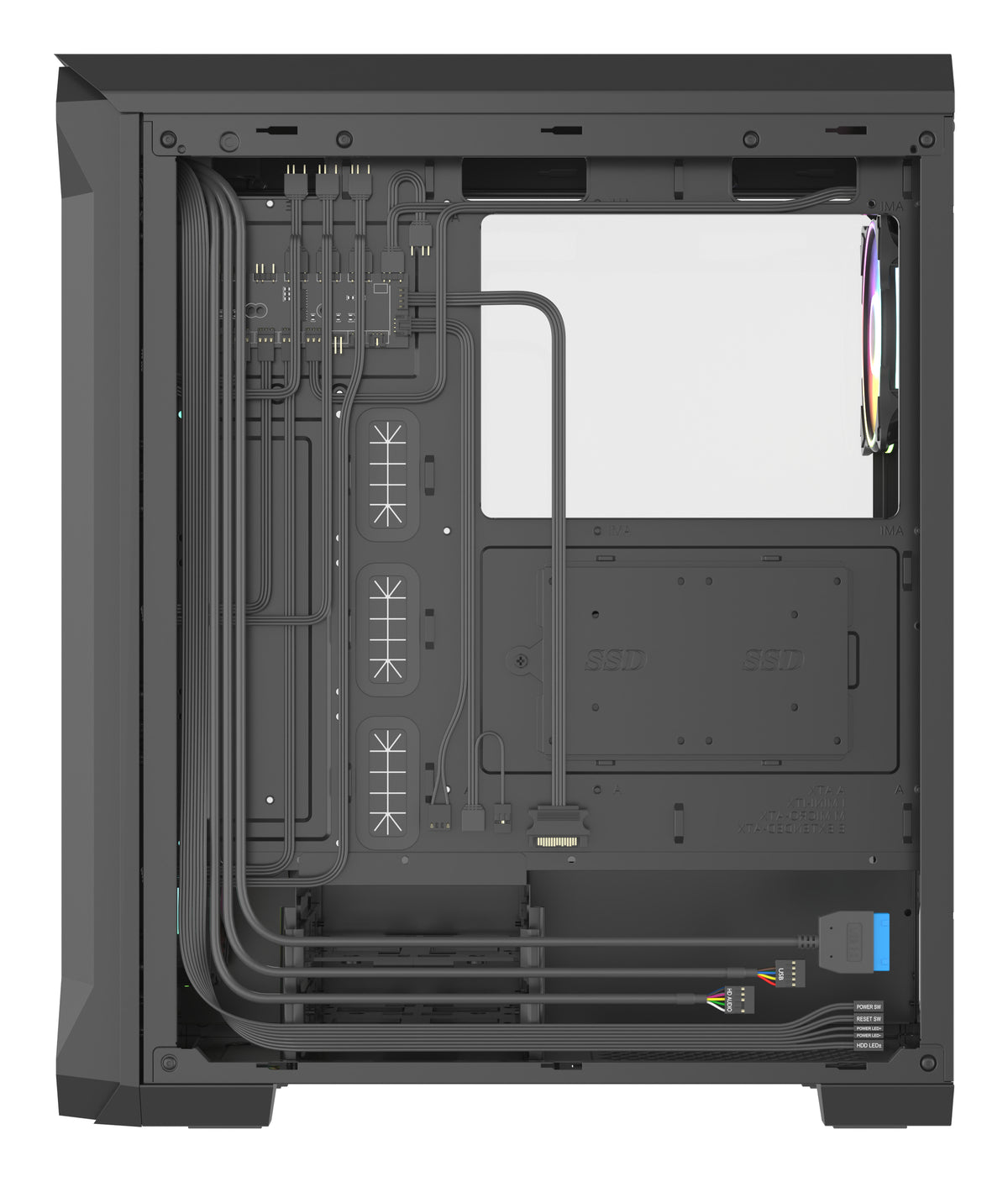 GENESIS Irid 505 ARGB Midi Tower Schwarz, Transparent