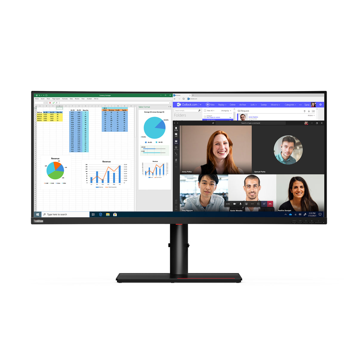 Lenovo ThinkVision P40w-20 Computerbildschirm 100,8 cm (39.7") 5120 x 2160 Pixel 5K Ultra HD LED Schwarz