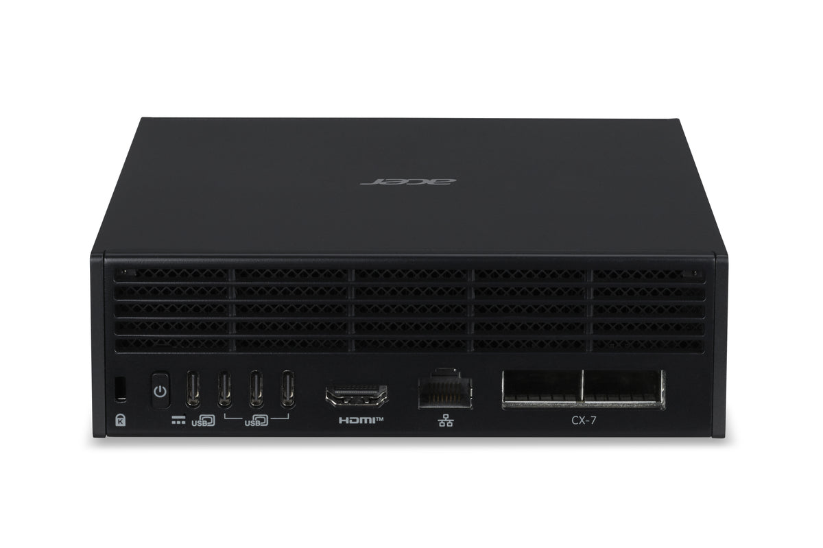 Acer Veriton GN100 AI-006 GB10 128 GB LPDDR5x-SDRAM 2 TB SSD DGX OS Mini PC Arbeitsstation Schwarz, Grau