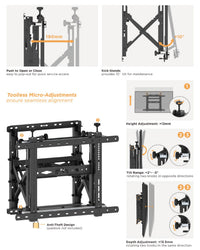 Equip 45"-70" Pop-Out-Videowandhalterung