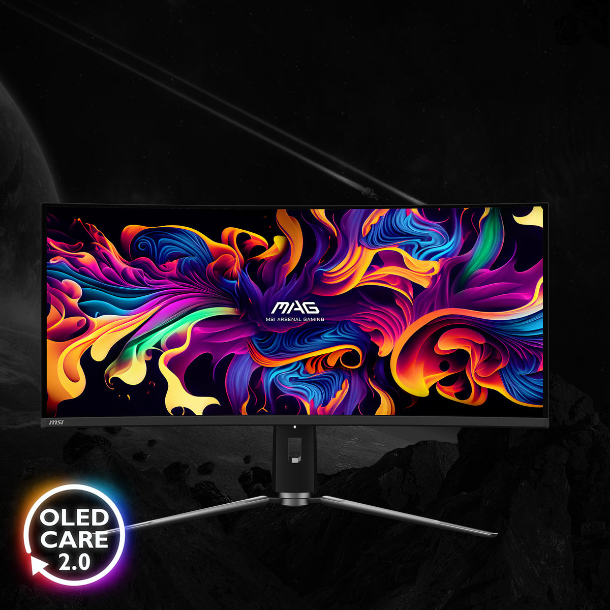MSI MAG 341CQPDE QD-OLED Computerbildschirm 86,4 cm (34") 3440 x 1440 Pixel UltraWide Quad HD Schwarz