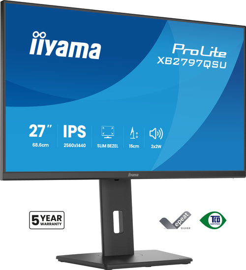 iiyama ProLite XB2797QSU-B1 Computerbildschirm 68,6 cm (27") 2560 x 1440 Pixel Quad HD LED Schwarz