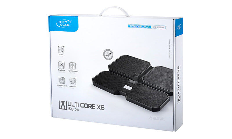 DeepCool MULTI CORE X6 Llaptop-Kühlpad 39,6 cm (15.6") Schwarz