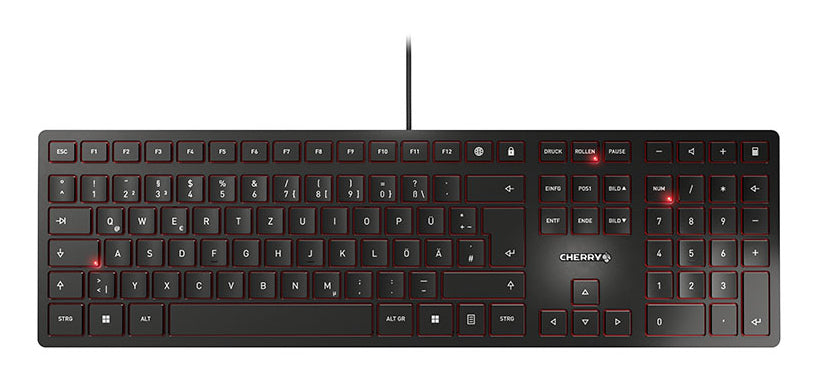 CHERRY KC 6000 SLIM Clavier filaire, noir, USB (QWERTZ - DE)