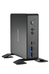 Shuttle XPC Nano PC NC40U, Intel Celeron 7305U, 1x HDMI, 1x DP,1xUSB-C/DP, 6x USB3.2, 1x 2.5" bay, 2x M.2, 1x LAN, RAID, 24/7 Dauerbetrieb, inkl. VESA & Stand