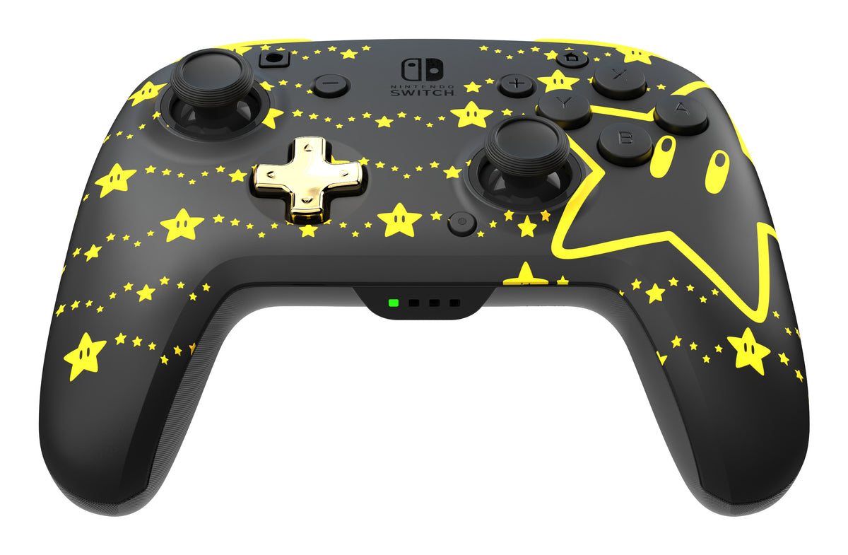 PDP REMATCH GLOW Schwarz, Gelb Gamepad Analog / Digital Nintendo Switch, Nintendo Switch OLED