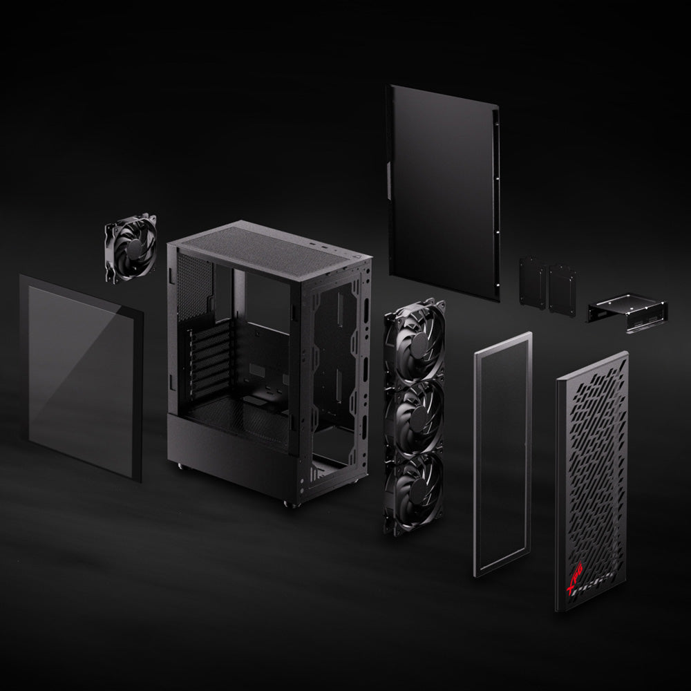 XPG VALOR AIR Midi-Tower Schwarz