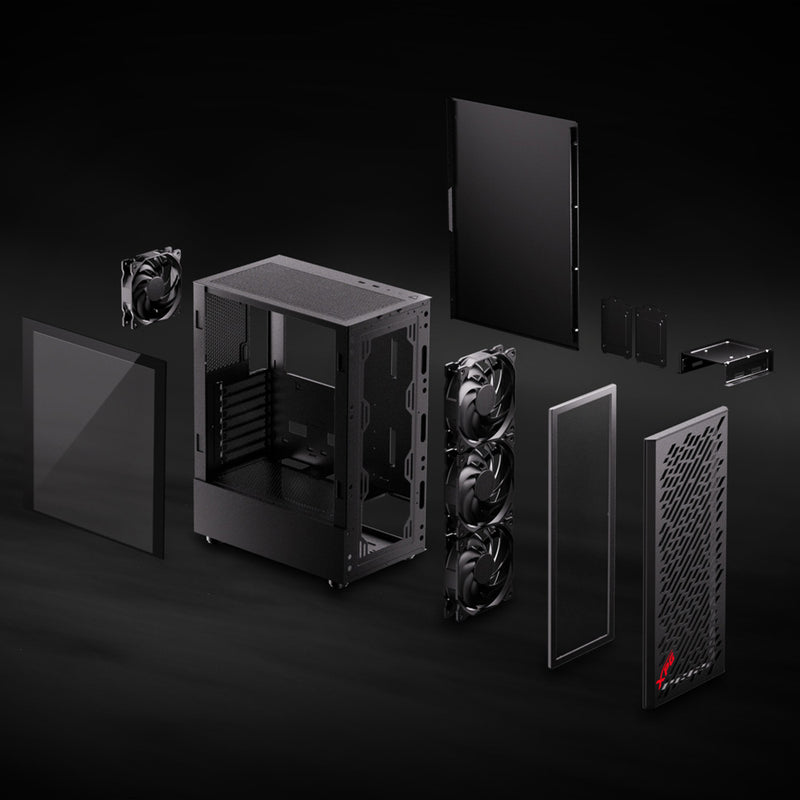 XPG VALOR AIR Midi-Tower Schwarz