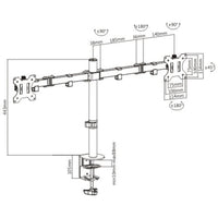 Techly ICA-LCD 582-D Flachbildschirm-Tischhalterung 81,3 cm (32") Tisch/Bank Schwarz