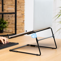 R-Go Tools Laptopständer R-Go Steel Office, kompatibel für 10- 22 Zoll Laptops, schwarz