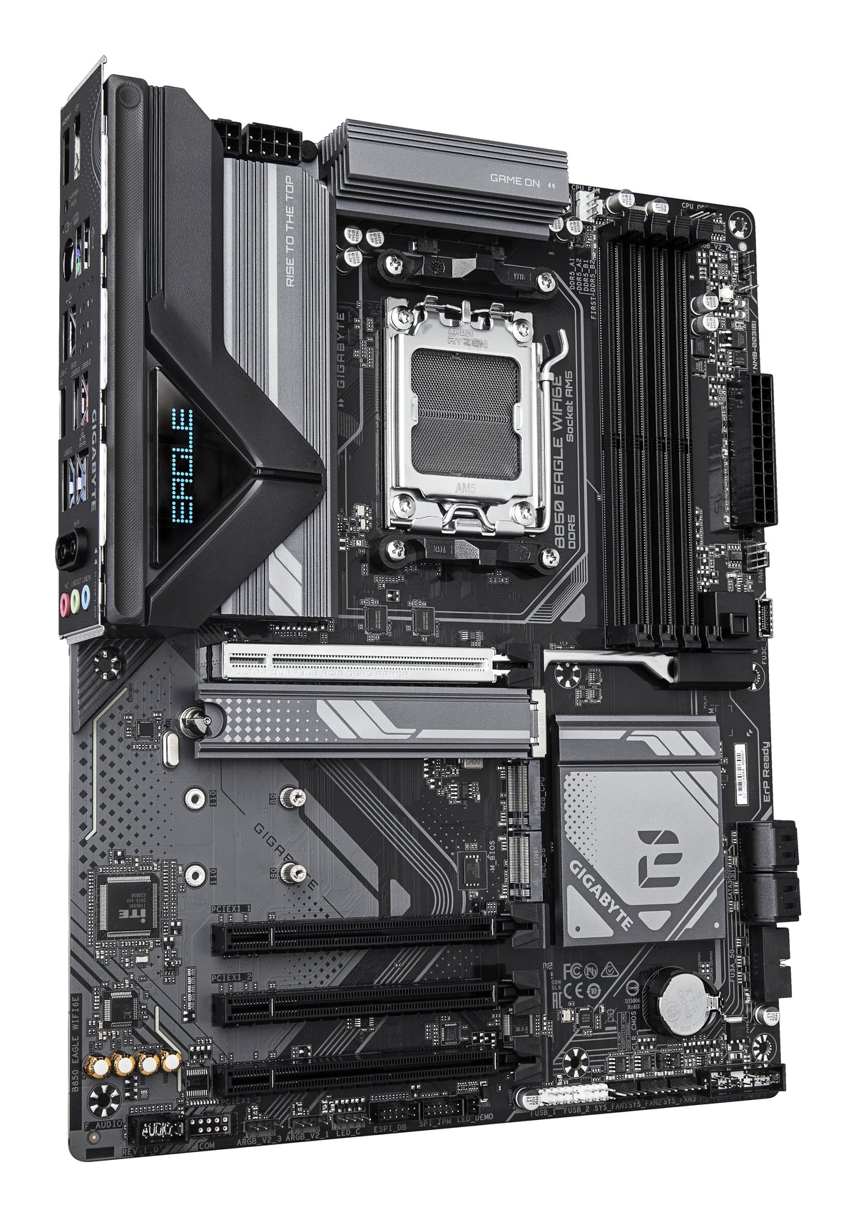 GIGABYTE B850 EAGLE WIFI6E Motherboard - AMD Ryzen 9000 Serie CPUs, 8+2+2 Phasen digitales VRM, bis zu 8200MHz DDR5 (OC), 1xPCIe 5.0 + 2xPCIe 4.0 M.2, GbE LAN, WIFI 6E, USB 3.2 Gen 2