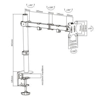 Techly ICA-LCD 503BK Flachbildschirm-Tischhalterung 81,3 cm (32") Tisch/Bank Schwarz