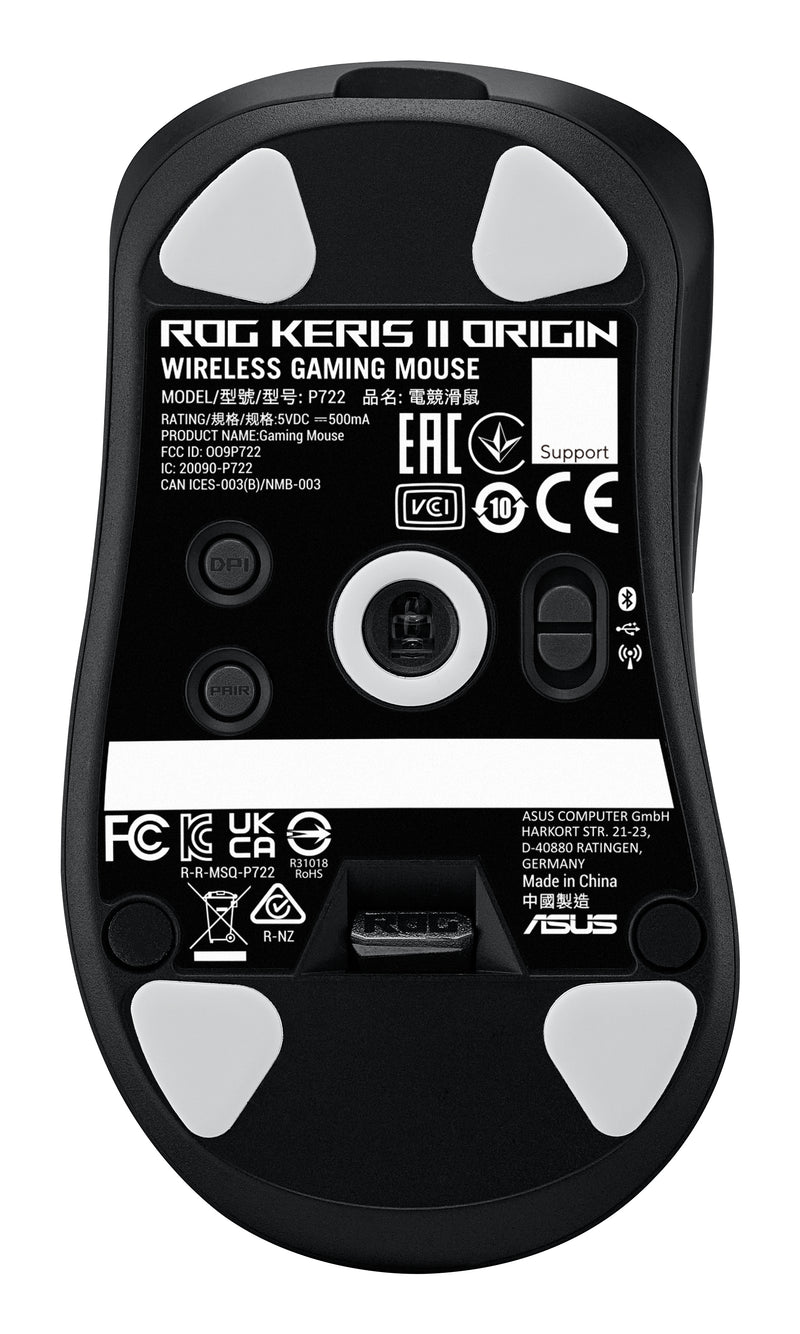 ASUS ROG Keris II Origin BLK Maus Gaming rechts RF Wireless + Bluetooth + USB Type-A Optisch 42000 DPI