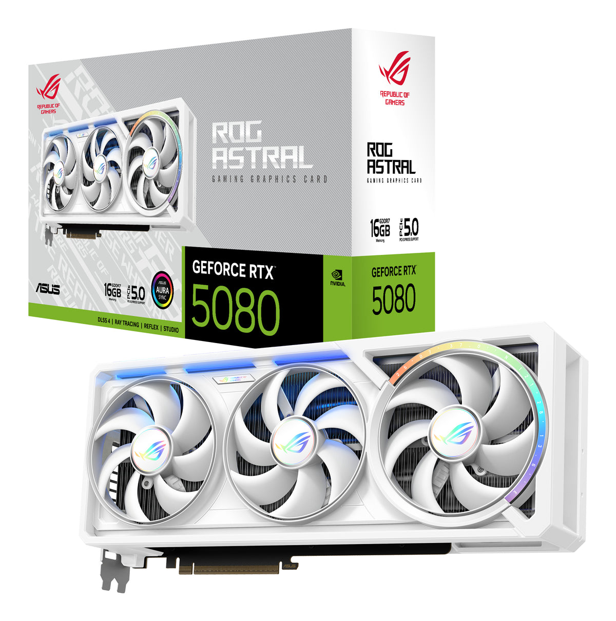 ASUS ROG Astral - -RTX5080-16G-WHITE NVIDIA GeForce RTX 5080 16 GB GDDR7