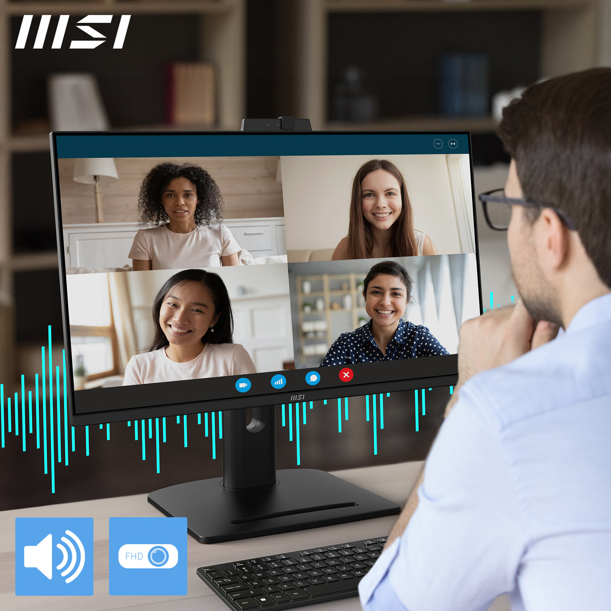 MSI Pro MP275QPDG Computerbildschirm 68,6 cm (27") 2560 x 1440 Pixel Wide Quad HD LCD Schwarz