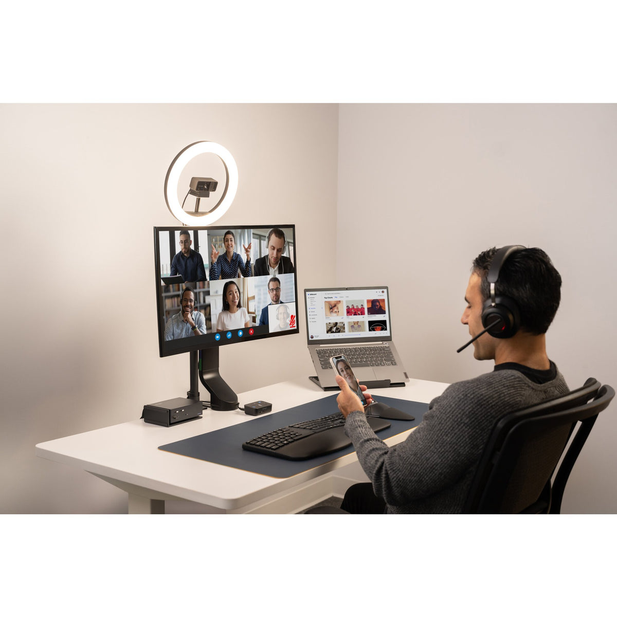 Kensington SmartFit Platzsparender Single Monitorarm