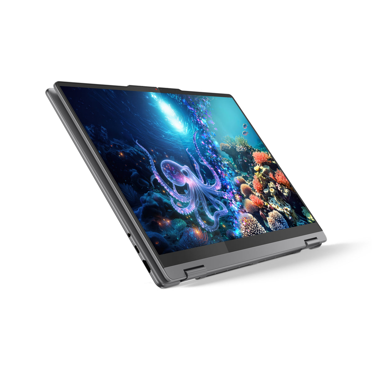 Lenovo Yoga 7 2-in-1 16ILL10 Copilot+ PC Intel Core Ultra 7 258V Hybrid (2-in-1) 40,6 cm (16") Touchscreen 2.8K 32 GB LPDDR5x-SDRAM 1 TB SSD Wi-Fi 7 (802.11be) Windows 11 Pro Schweiz Grau