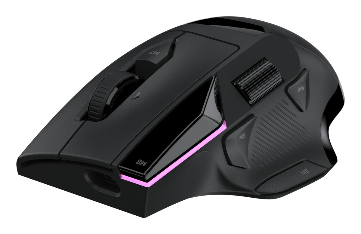 Turtle Beach Command Series MC5 Wireless Gaming-Maus - 8K-Abrufrate, optischer Owl-Eye-Sensor mit 30.000 DPI, 4D-Scrollrad, Titan Optical Switches, RGB-Beleuchtung, bis zu 35-Stunden-Akku
