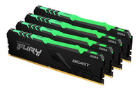 Kingston Technology FURY Beast RGB Speichermodul 32 GB 4 x 8 GB DDR4 3200 MT/s 288-pin DIMM
