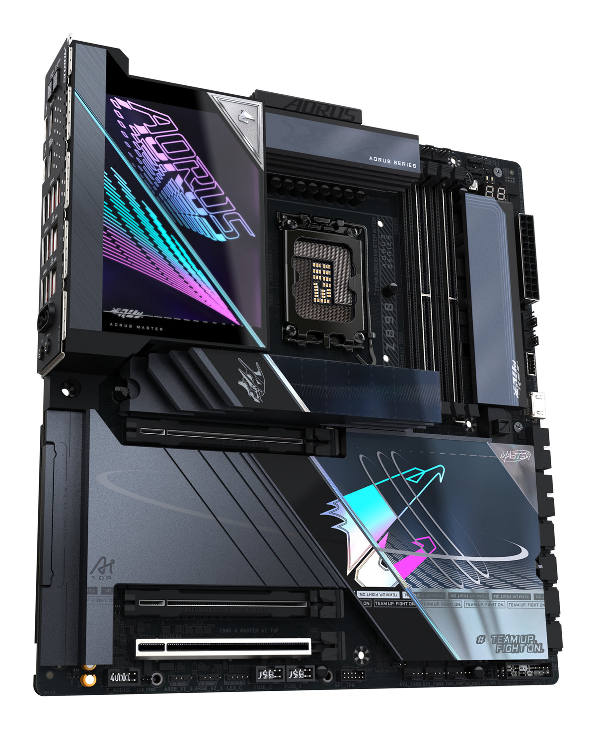 GIGABYTE Z890 AORUS MASTER AI TOP Motherboard - Unterstützt Intel Core Ultra (Serie 2) CPUs, 20+1+2 Phasen VRM, bis zu 9500MHz DDR5 (OC), PCIe 5.0 M.2, Wi-Fi 7, Thunderbolt 4