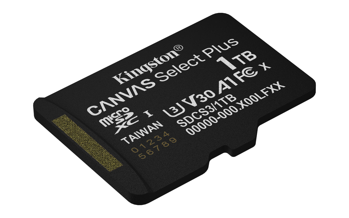 Kingston Technology 1TB micSDXC Canvas Select Plus Gen3 150R A1 (Ohne SD-Adapter)