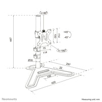 Neomounts DS45-600BL1 Monitorständer für einen Bildschirm 10-32"