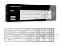 Conceptronic KAYNE02WPT USB Slim-Tastatur, QWERTY Portugiesisch, kompatibel mit Windows und macOS