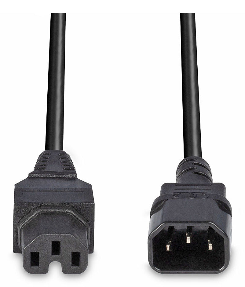 Lindy 30314 Stromkabel Schwarz 2 m C14-Koppler C15-Koppler