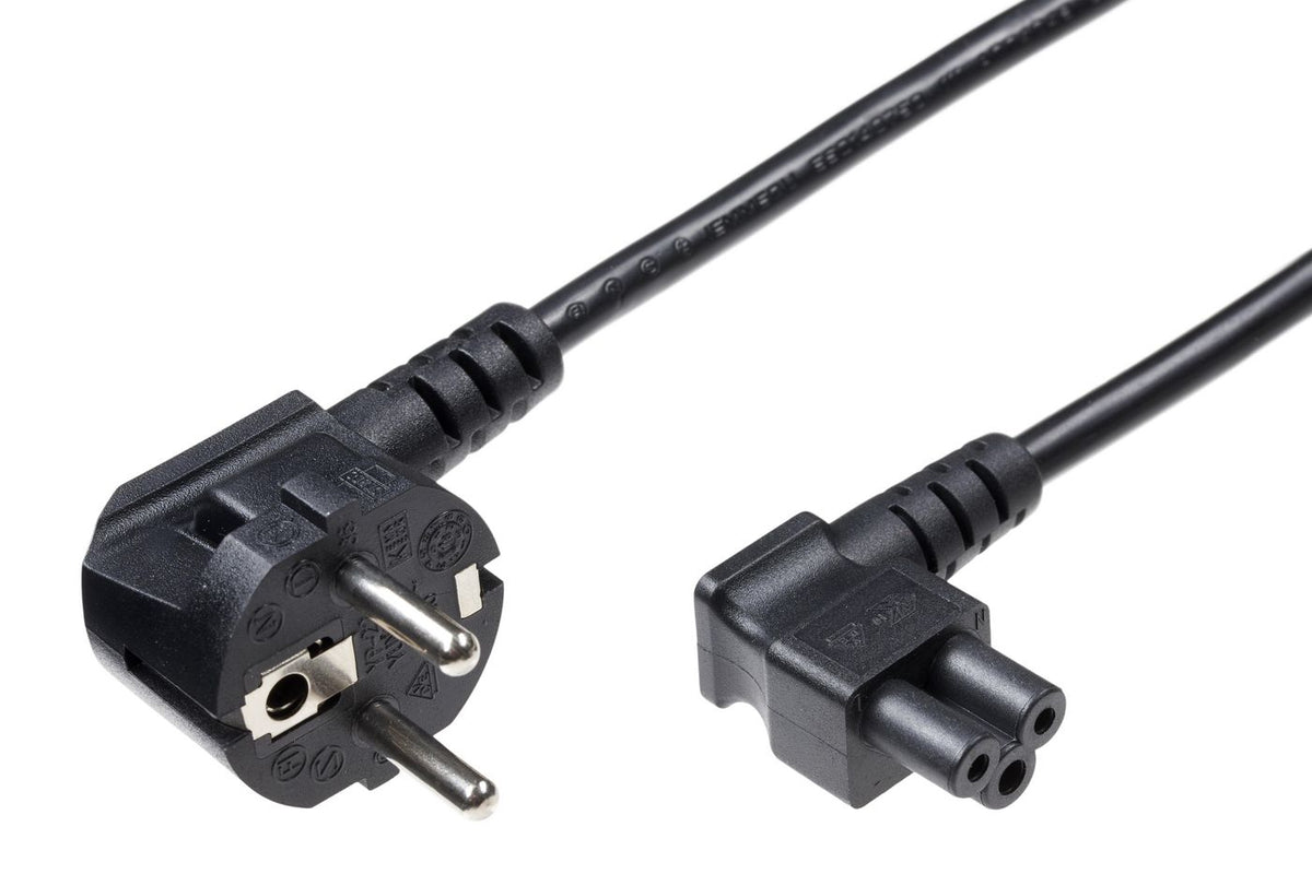 Microconnect PE010818A Stromkabel Schwarz 1,8 m Netzstecker Typ E+F C5-Koppler