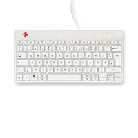 R-Go Tools Ergonomische Tastatur R-Go Compact Break, kompakte Tastatur mit Pausensoftware, QWERTZ (DE), Kabelgebunden, Weiß