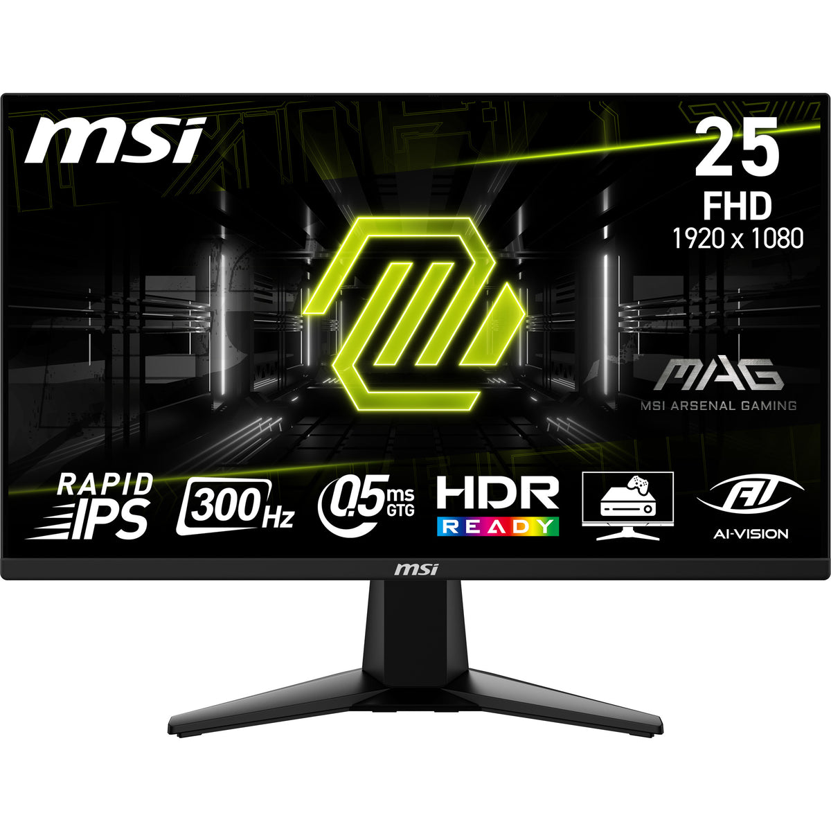 MSI MAG 255XF Computerbildschirm 62,2 cm (24.5") 1920 x 1080 Pixel Full HD Schwarz