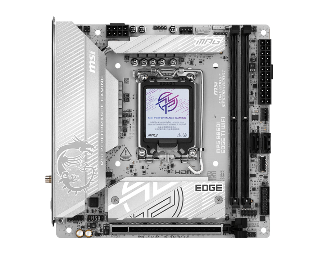 MSI MPG B860I EDGE TI WIFI Motherboard Intel B860 LGA 1851 (Socket V1) mini ITX