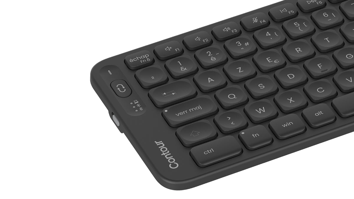 Contour Design Balance Tastatur Büro RF Wireless + Bluetooth AZERTY Französisch Schwarz