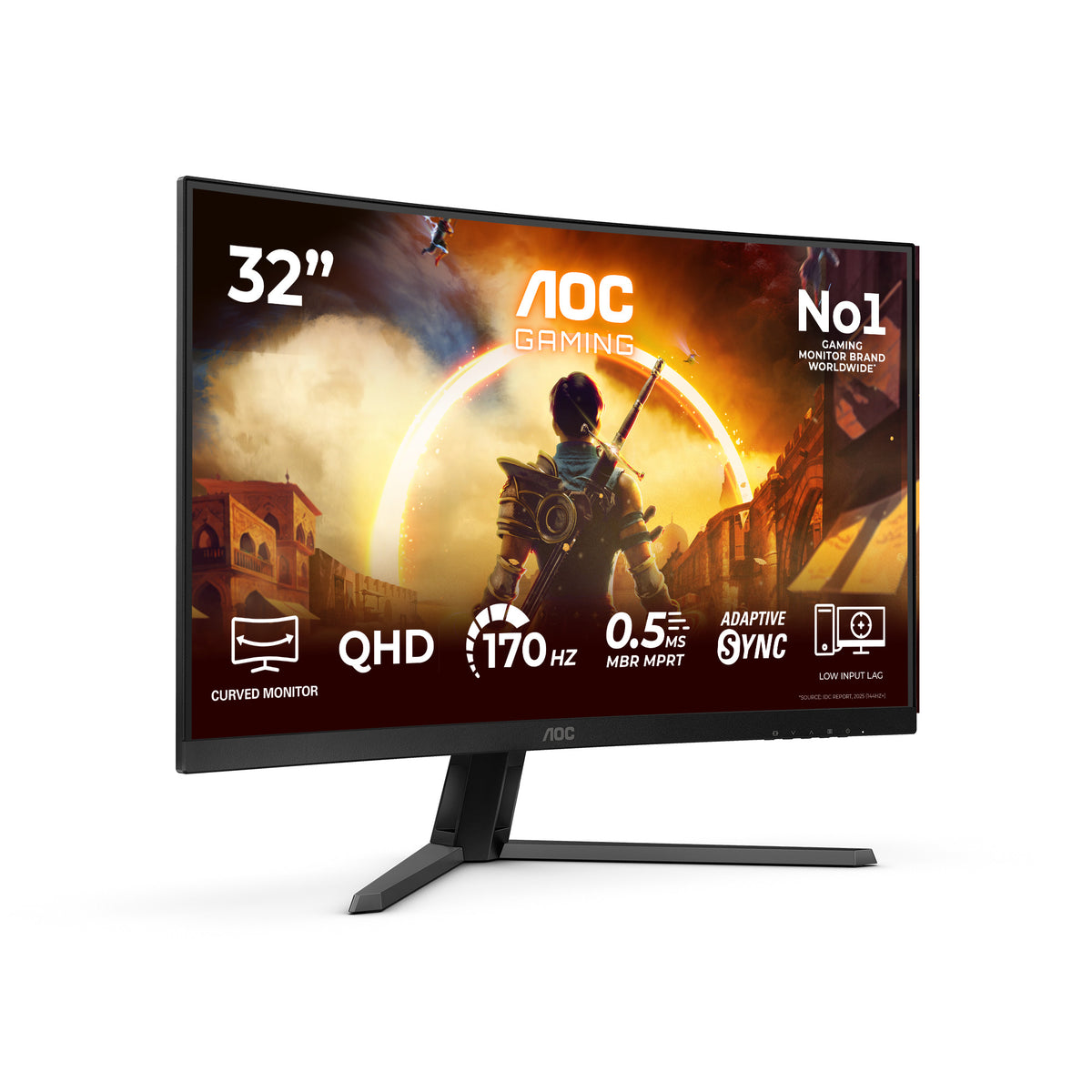 AOC G4 Gaming Moniteur C32G42ZE Computerbildschirm 80 cm (31.5") 2560 x 1440 Pixel Quad HD LED Schwarz, Rot