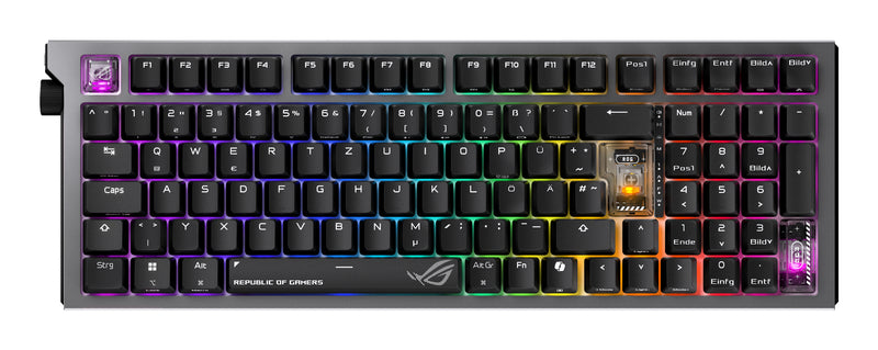 ASUS ROG Strix Morph 96 Wireless Tastatur Gaming USB + RF Wireless + Bluetooth QWERTZ Deutsch Schwarz
