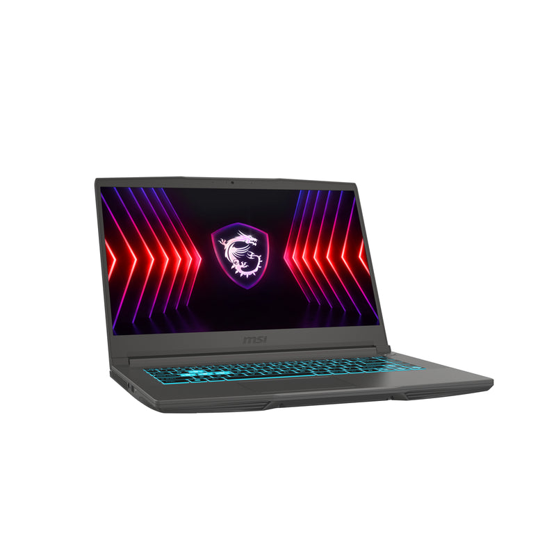 MSI Thin 15 B13UC-3073 Intel® Core™ i5 i5-13420H Laptop 39,6 cm (15.6") Full HD 16 GB DDR4-SDRAM 512 GB SSD NVIDIA GeForce RTX 3050 Wi-Fi 6E (802.11ax) Grau