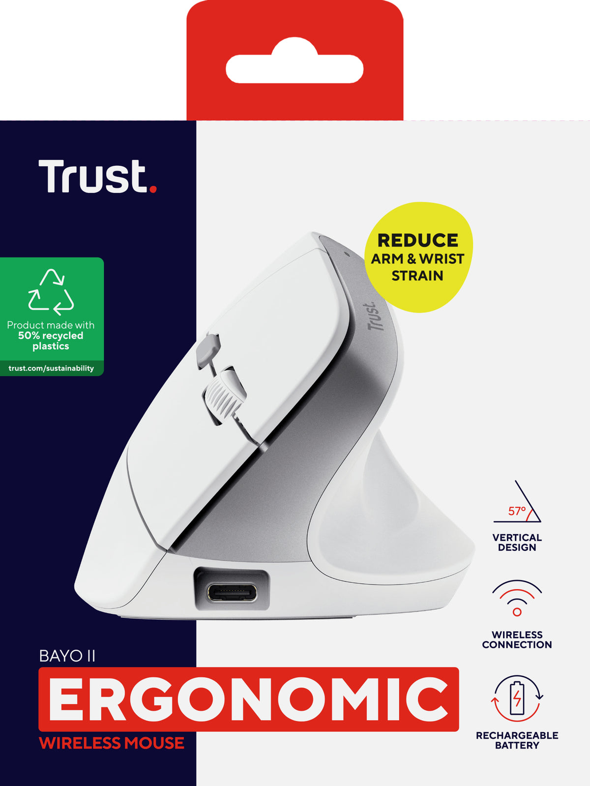 Trust Bayo II Maus Büro rechts RF Wireless Optisch 2400 DPI