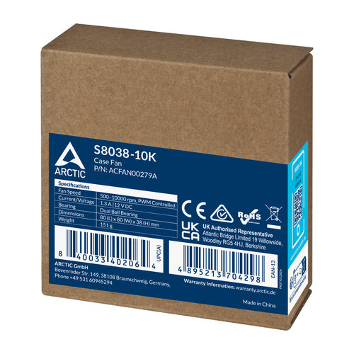 ARCTIC Lüfter 80x80x25mm S8038-10K