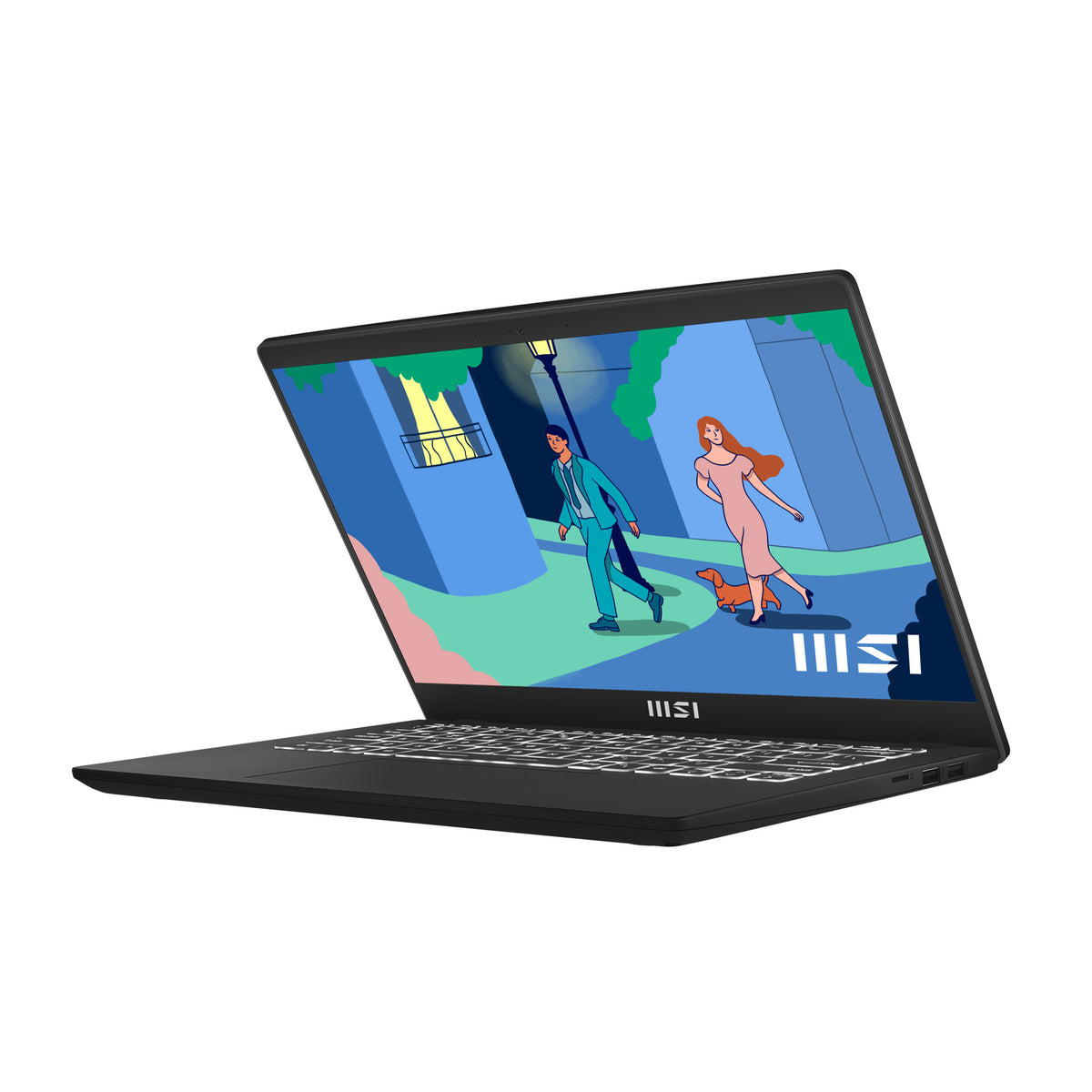 MSI Modern 14 C7M-427XFR AMD Ryzen™ 7 7730U Laptop 35,6 cm (14") Full HD 16 GB DDR4-SDRAM 512 GB SSD Wi-Fi 6E (802.11ax) FreeDOS Schwarz