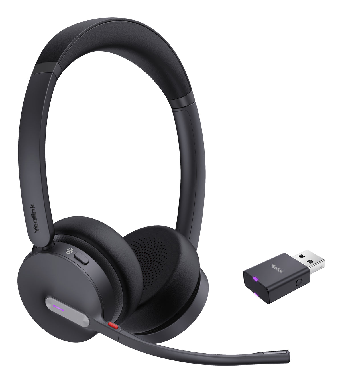 Yealink WH64 Hybrid Dual Teams Kopfhörer Kabellos Kopfband Büro/Callcenter Mikro-USB Bluetooth Schwarz