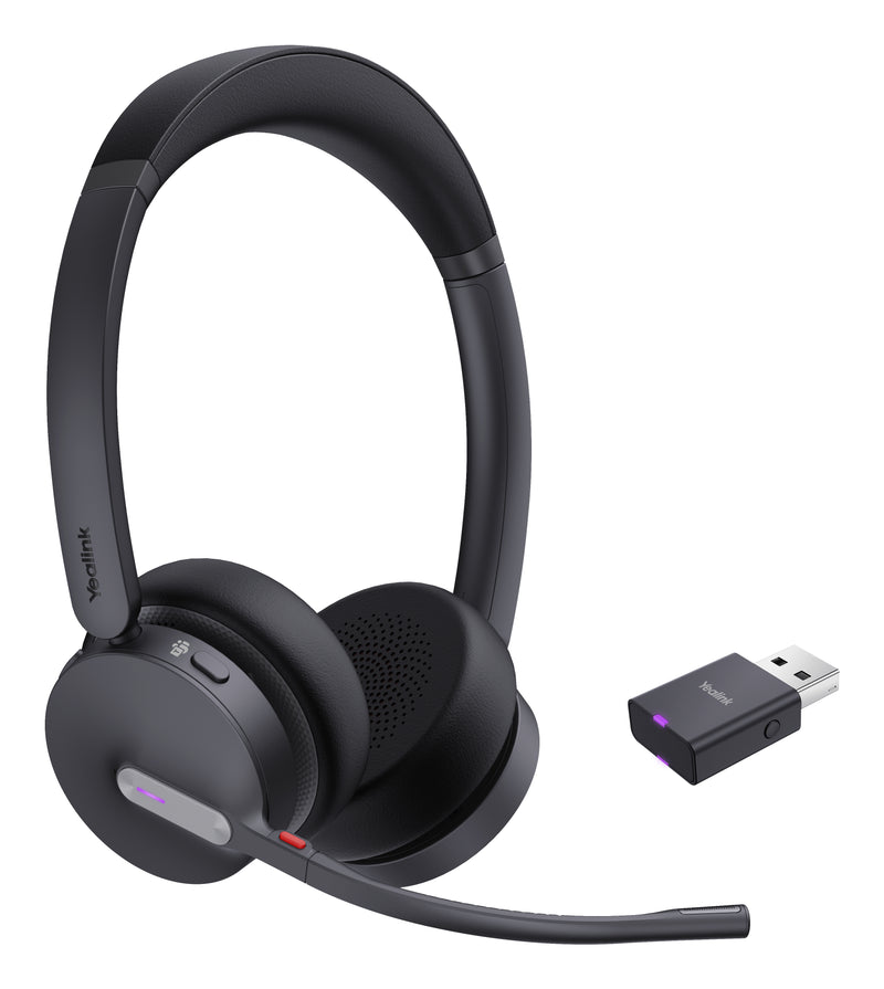 Yealink WH64 Hybrid Dual Teams Kopfhörer Kabellos Kopfband Büro/Callcenter Mikro-USB Bluetooth Schwarz