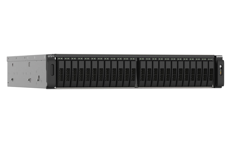 QNAP TS-h2490FU NAS Rack (2U) EPYC 7302P 256 GB DDR4 0 TB QuTS hero Schwarz, Grau
