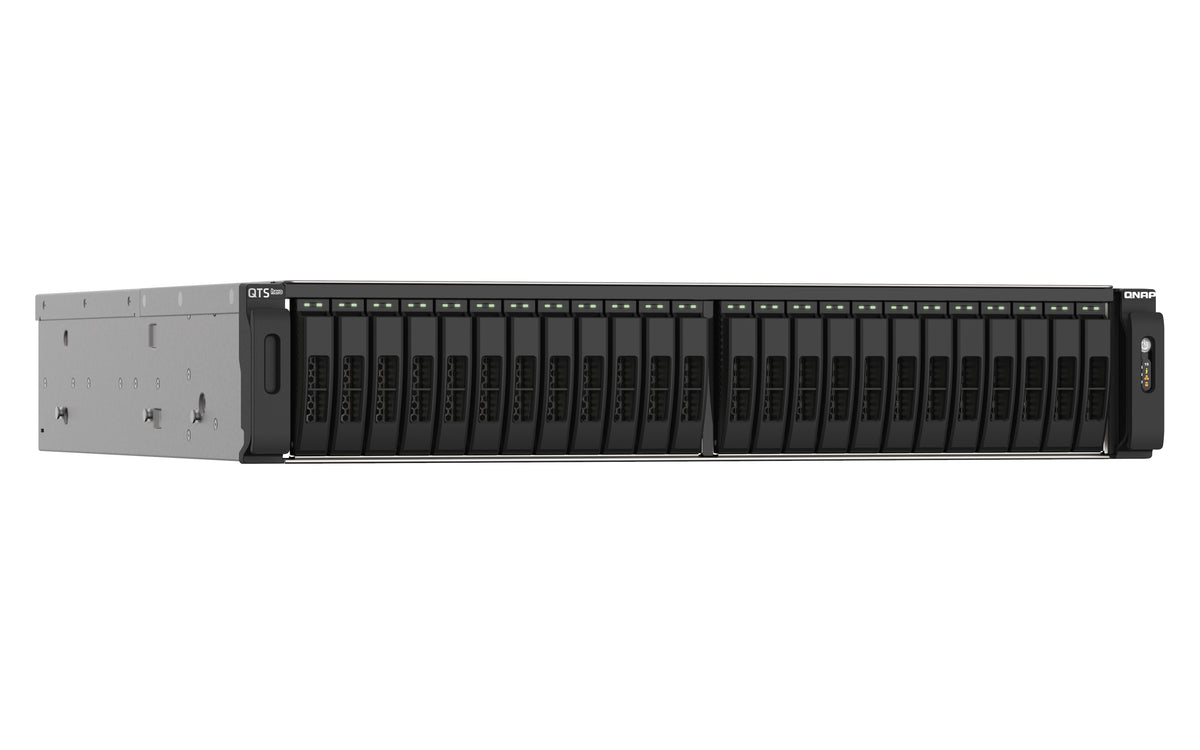 QNAP TS-h2490FU NAS Rack (2U) EPYC 7302P 128 GB DDR4 0 TB QuTS hero Schwarz, Grau